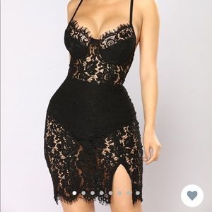 Black lace dress